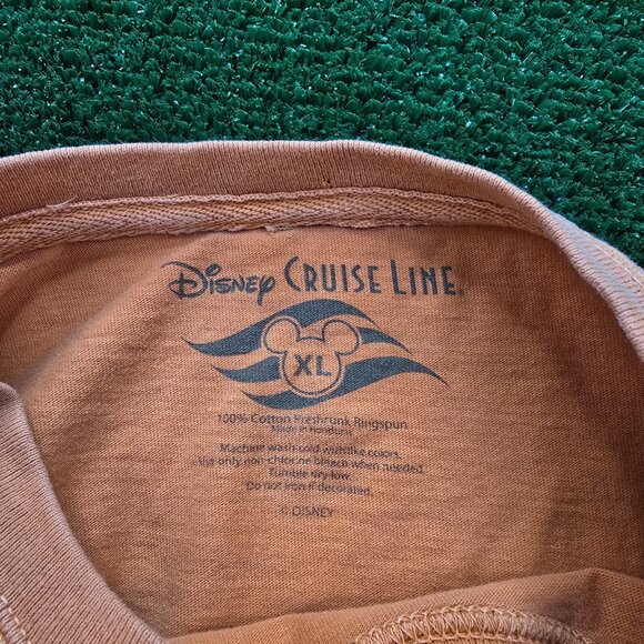 Disney Tshirt Mens XL Orange Short Sleeve Cruise Line‎ Mickey Mouse Casual - Picture 5 of 7